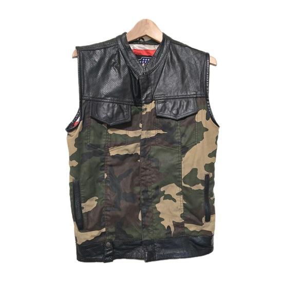 Camo Other - Chopper Kings California Mens Camo Leather Vest Size Meduim- Flaws